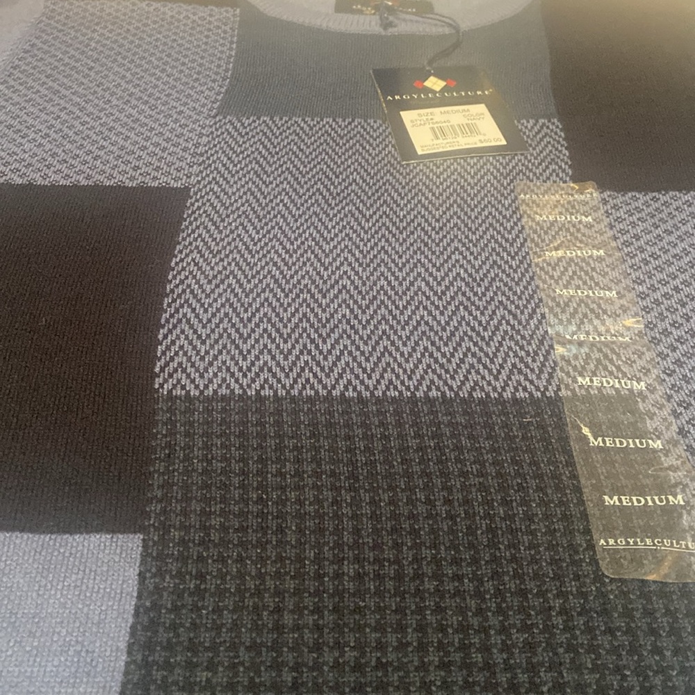 ARGYLECULTURE Russell Simmons Size M Argyle Sweater NWT - Picture 2 of 12